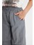 Kız Çocuk Beli ve Paçası Lastikli Cepli Gri Paraşüt Jogger Pantolon D0646A824SM 5