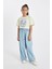 Kız Çocuk Wide Leg Geniş Bol Paça Jean Pantolon D3355A824HS 1