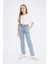 Kız Çocuk Paperbag Jogger Paça Pamuklu Jean Pantolon D7112A825SM 1