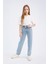 Kız Çocuk Paperbag Jogger Paça Pamuklu Jean Pantolon D7112A825SM 2