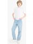 Erkek Çocuk Straight Fit Düz Paça Cepli Basic Düz Jean Pantolon C3697A824WN 2