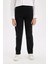 Erkek Çocuk Düz Paça Beli Lastikli Cepli Basic Düz Siyah Gabardin Okul Pantolonu T8850A624AU 4