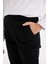 Erkek Çocuk Düz Paça Beli Lastikli Cepli Basic Düz Siyah Gabardin Okul Pantolonu T8850A624AU 5