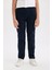 Erkek Çocuk Düz Paça Beli Lastikli Cepli Lacivert Basic Düz Gabardin Okul Pantolonu T8850A624AU 5