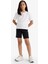 Kız Çocuk Relax Fit Beli Lastikli Basic Düz Şort D9058A825HS 1