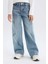 Kız Çocuk Wide Leg Kargo Geniş Paça Jean Pantolon D7386A825SM 4