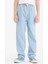 Erkek Çocuk Beli Lastikli Düz Paça Jean Pantolon F6899A825SM 4