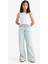 Kız Çocuk Wide Leg Yırtık Detaylı Geniş Paça Jean Pantolon Z4708A625SP 3