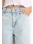 Kız Çocuk Wide Leg Yırtık Detaylı Geniş Paça Jean Pantolon Z4708A625SP 5