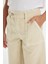 Kız Çocuk Wide Leg Geniş Bol Paça Cepli Pamuklu Bej Okul Pantolonu C7473A824AU 5