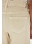 Kız Çocuk Wide Leg Geniş Bol Paça Cepli Pamuklu Bej Okul Pantolonu C7473A824AU 6