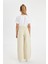 Kız Çocuk Wide Leg Geniş Bol Paça Cepli Pamuklu Bej Okul Pantolonu C7473A824AU 7