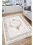 Klasik Bej Kilim Yıkanabilir Halı Kaymaz Taban Kilim Dot Tabanlı Oturma Odası Halısı 4007A 4