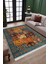 Yeşil Otantik Halı Yıkanabilir Halı Kaymaz Taban Kilim Dot Tabanlı Oturma Odası Halısı 4028A 2