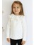 Kız Çocuk Ekru Uzun Kollu Bisiklet Yaka Fisto Detaylı 23 Nisan Body Bluz 5