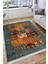 Yeşil Otantik Halı Yıkanabilir Halı Kaymaz Taban Kilim Dot Tabanlı Oturma Odası Halısı 4028A 4