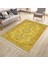 Sarı Çiçekli Desen Kaymaz Taban Kilim Yıkanabilir Yolluk Dot Tabanlı Salon Halısı 4182A 3