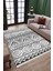Siyah Beyaz Geometrik Kaymaz Taban Kilim Yıkanabilir Yolluk Dot Tabanlı Oturma Odası Halısı 4097B 2
