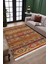 Vintage Desenli Halı Kaymaz Taban Kilim Yıkanabilir Yolluk Dot Tabanlı Oturma Odası Halısı 4077A 2