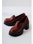 Majnor Bordo Rugan Platformlu Makosen Ayakkabı 1
