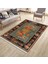 Yeşil Figürlü Vintage Kaymaz Taban Kilim Yıkanabilir Yolluk Dot Tabanlı Oturma Odası Halısı 4093A 3