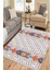 Beyaz Otantik Desenli Halı Kaymaz Taban Kilim Yıkanabilir Yolluk Dot Tabanlı Salon Halısı 4151A 1