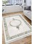 Klasik Haki Kilim Yıkanabilir Halı Kaymaz Taban Kilim Dot Tabanlı Oturma Odası Halısı 4007B 4