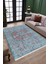 Mavi Klasik Desen Kaymaz Taban Kilim Yıkanabilir Yolluk Dot Tabanlı Salon Halısı 4193A 2