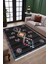 Siyah Renk Otantik Halı Kaymaz Taban Kilim Yıkanabilir Yolluk Dot Tabanlı Salon Halısı 4209C 2