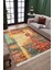 Iskandinav Desen Çok Renkli Kaymaz Taban Kilim Yıkanabilir Yolluk Dot Tabanlı Salon Halısı 4172A 2