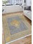 Gri Renk Vintage Desen Kaymaz Taban Kilim Yıkanabilir Yolluk Dot Tabanlı Salon Halısı 4204A 4