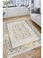 Geometrik Gold Figürlü Halı Kaymaz Taban Kilim Yıkanabilir Yolluk Dot Tabanlı Salon Halısı 4122A 4