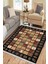 Siyah Otantik Halı Yıkanabilir Halı Kaymaz Taban Kilim Dot Tabanlı Oturma Odası Halısı 4026A 1