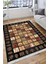Siyah Otantik Halı Yıkanabilir Halı Kaymaz Taban Kilim Dot Tabanlı Oturma Odası Halısı 4026A 3