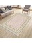 Klasik Bej Çiçekli Yıkanabilir Halı Kaymaz Taban Kilim Dot Tabanlı Oturma Odası Halısı 4010I 3