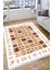 Beyaz Otantik Halı Yıkanabilir Halı Kaymaz Taban Kilim Dot Tabanlı Oturma Odası Halısı 4026C 4