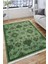 Yeşil Eskitme Klasik Desen Kaymaz Taban Kilim Yıkanabilir Yolluk Dot Tabanlı Salon Halısı 4195A 4