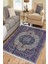 Çiçekli Vintage Desen Kaymaz Taban Kilim Yıkanabilir Yolluk Dot Tabanlı Salon Halısı 4192A 1