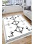 Geometrik Figürlü Halı Kaymaz Taban Kilim Yıkanabilir Yolluk Dot Tabanlı Salon Halısı 4121A 4