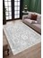 Açık Gri Klasik Desen Kaymaz Taban Kilim Yıkanabilir Yolluk Dot Tabanlı Salon Halısı 4164B 2