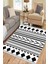 Geometrik Figürlü Halı Kaymaz Taban Kilim Yıkanabilir Yolluk Dot Tabanlı Salon Halısı 4120B 1