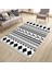 Geometrik Figürlü Halı Kaymaz Taban Kilim Yıkanabilir Yolluk Dot Tabanlı Salon Halısı 4120B 3