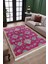 Pembe Vintage Yolluk Kaymaz Taban Kilim Yıkanabilir Yolluk Dot Tabanlı Salon Halısı 4135A 2