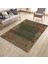 Haki Renk Vintage Desen Kaymaz Taban Kilim Yıkanabilir Yolluk Dot Tabanlı Salon Halısı 4205D 3
