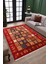 Kırmızı Otantik Yolluk Yıkanabilir Halı Kaymaz Taban Kilim Dot Tabanlı Oturma Odası Halısı 4013B 2
