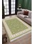 Klasik Yeşil Çiçekli Yıkanabilir Halı Kaymaz Taban Kilim Dot Tabanlı Oturma Odası Halısı 4010F 2