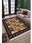 Siyah Otantik Halı Yıkanabilir Halı Kaymaz Taban Kilim Dot Tabanlı Oturma Odası Halısı 4026A 2