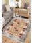 Gri Otantik Halı Yıkanabilir Halı Kaymaz Taban Kilim Dot Tabanlı Oturma Odası Halısı 4026B 1
