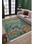Yeşil Otantik Halı Kaymaz Taban Kilim Yıkanabilir Yolluk Dot Tabanlı Salon Halısı 4208B 2
