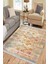 Bej Çiçekli Desen Yıkanabilir Halı Kaymaz Taban Kilim Dot Tabanlı Oturma Odası Halısı 4065A 1